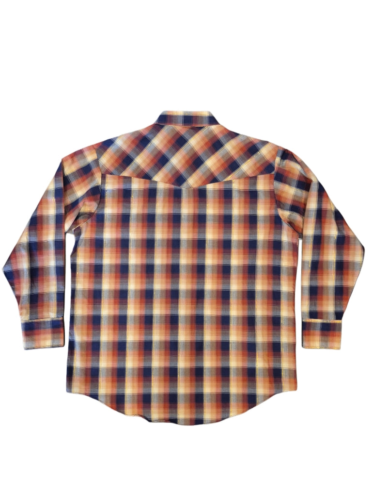 VTG Plains Western Wear Pearl Snap Down