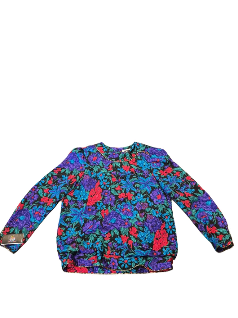 VTG floral overhead blouse
