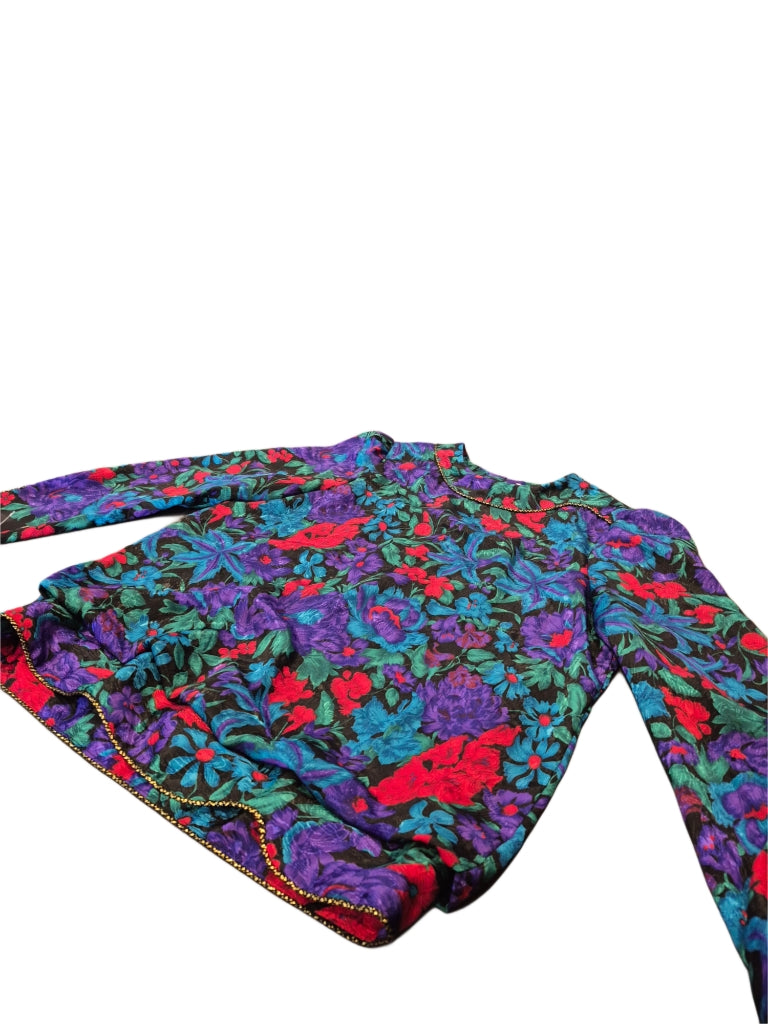 VTG floral overhead blouse