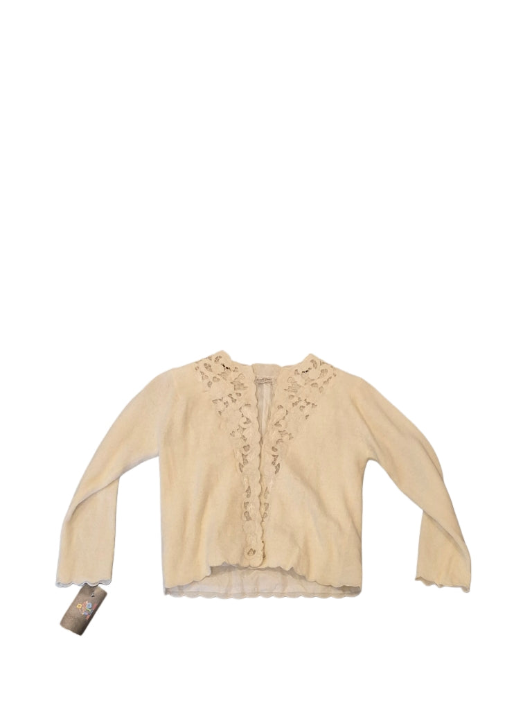 VTG wool blouse with lace encos size S