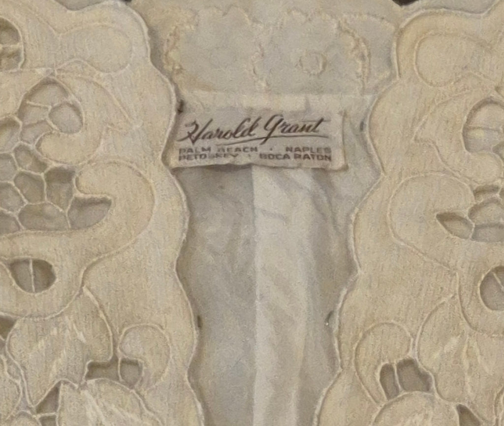 VTG wool blouse with lace encos size S