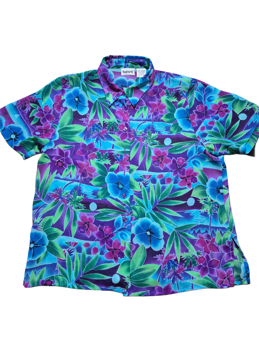 VTG 80s Floral Print Shirt