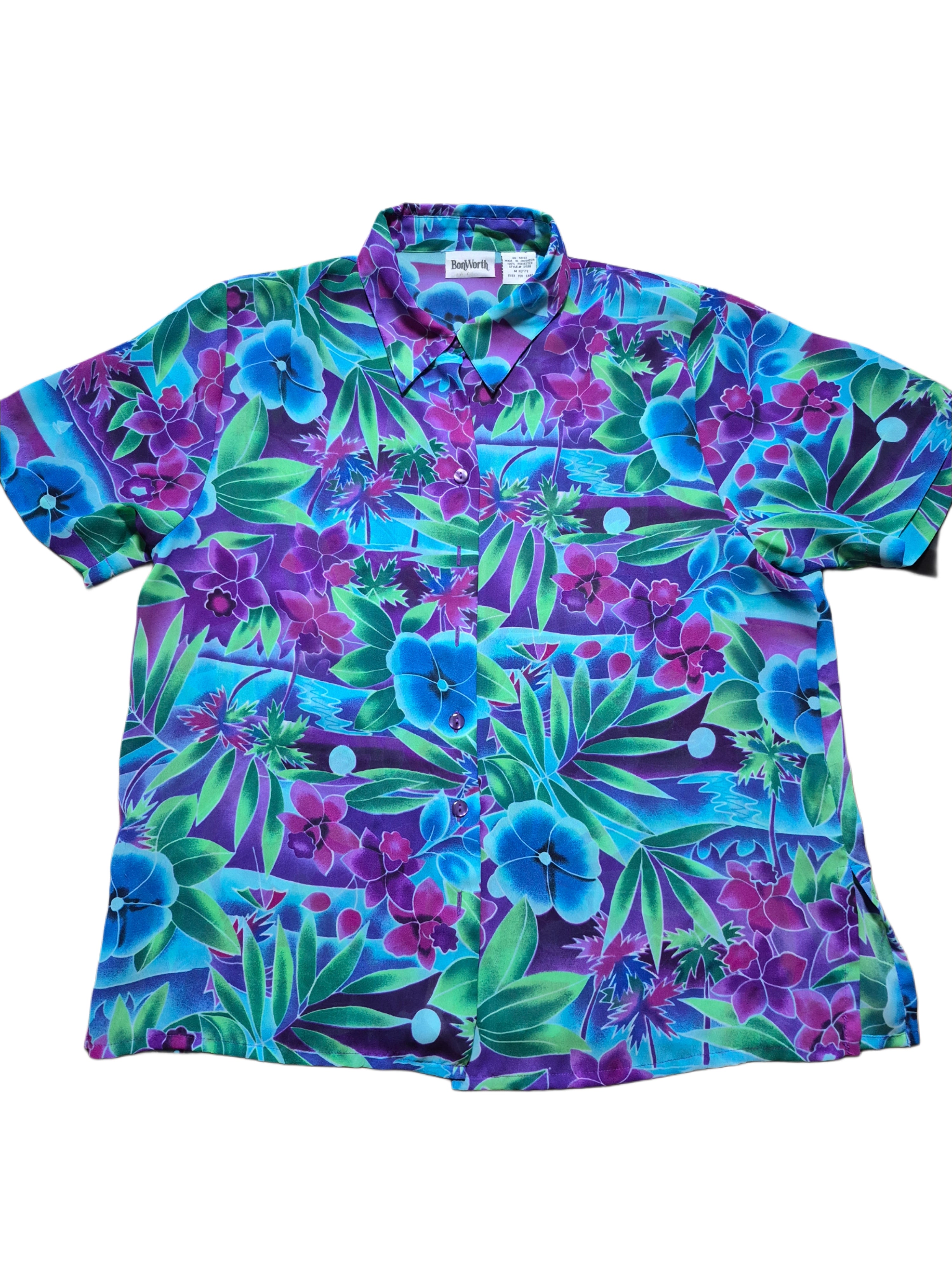 VTG 80s Floral Print Shirt