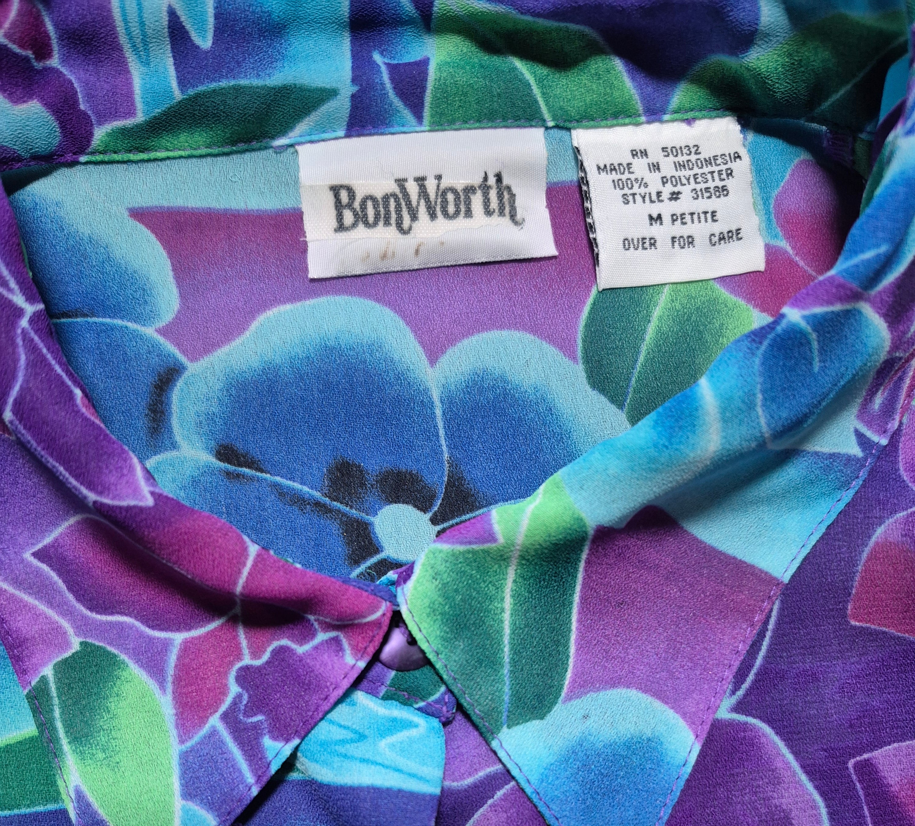 VTG 80s Floral Print Shirt