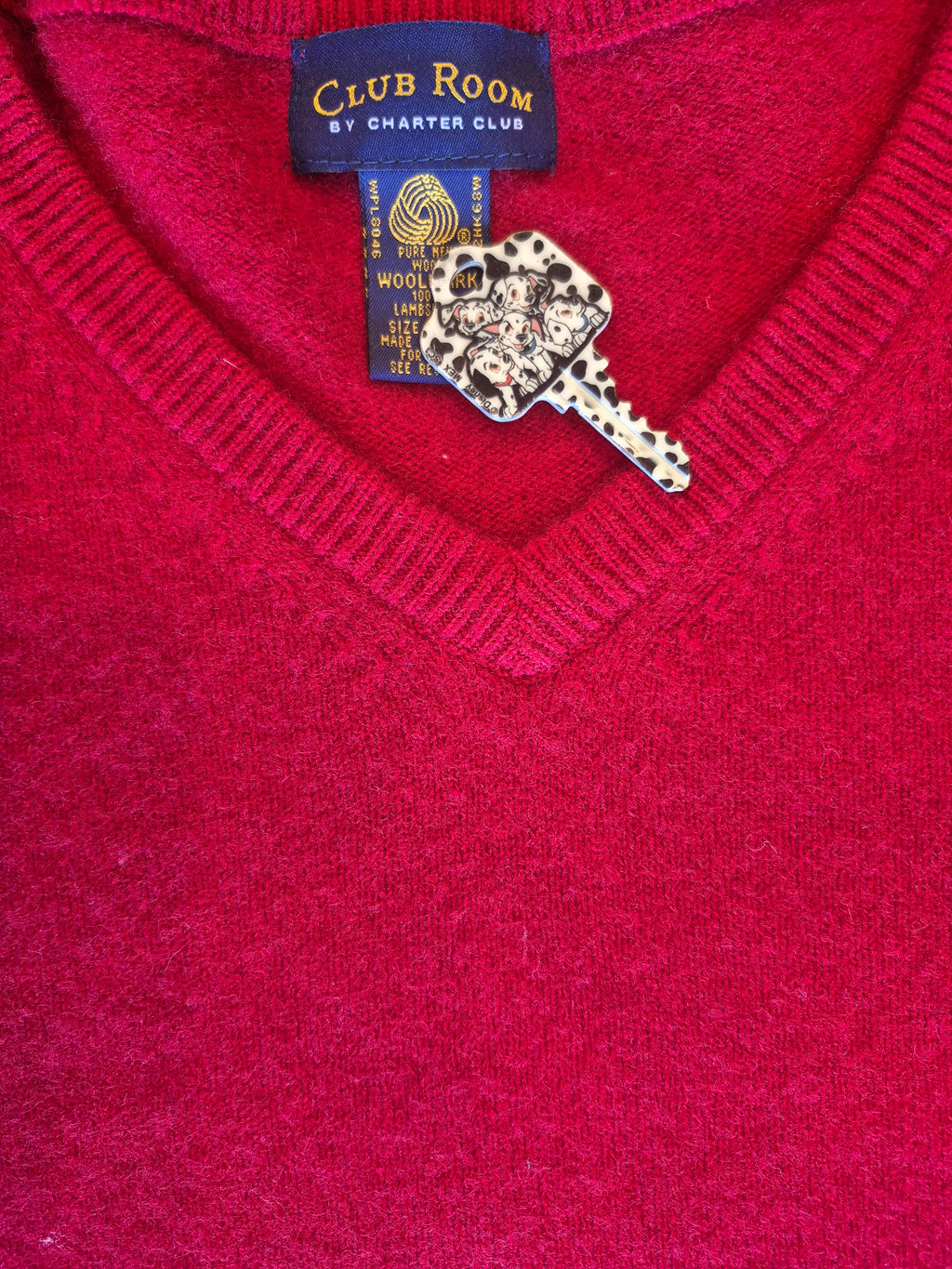 VTG Club Room V-Neck Wool Sweater